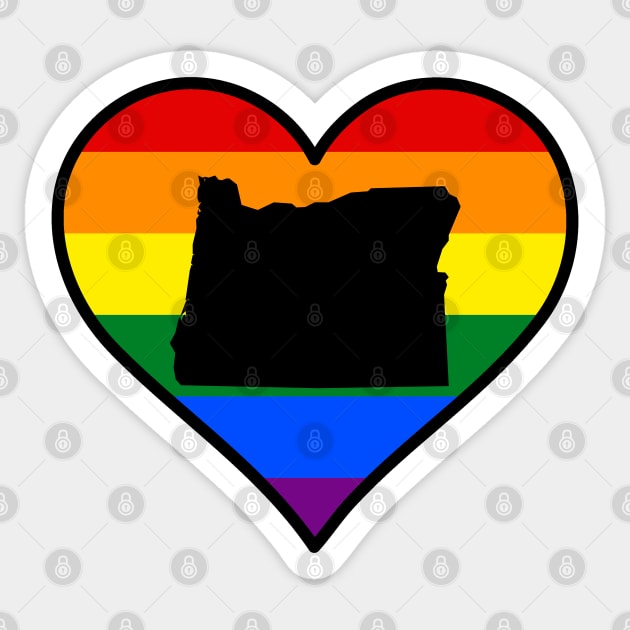 Oregon Pride Heart Sticker by fearcity